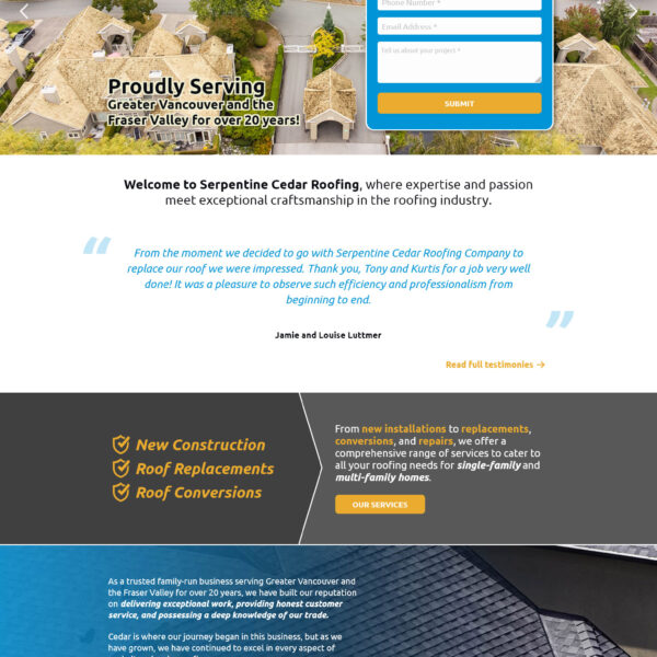 Serpentine Cedar Roofing